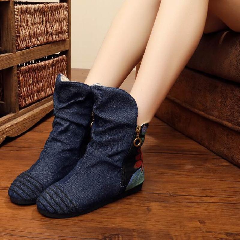 Bottes femme BEIJING en Tissu de coton - Ref 3355527