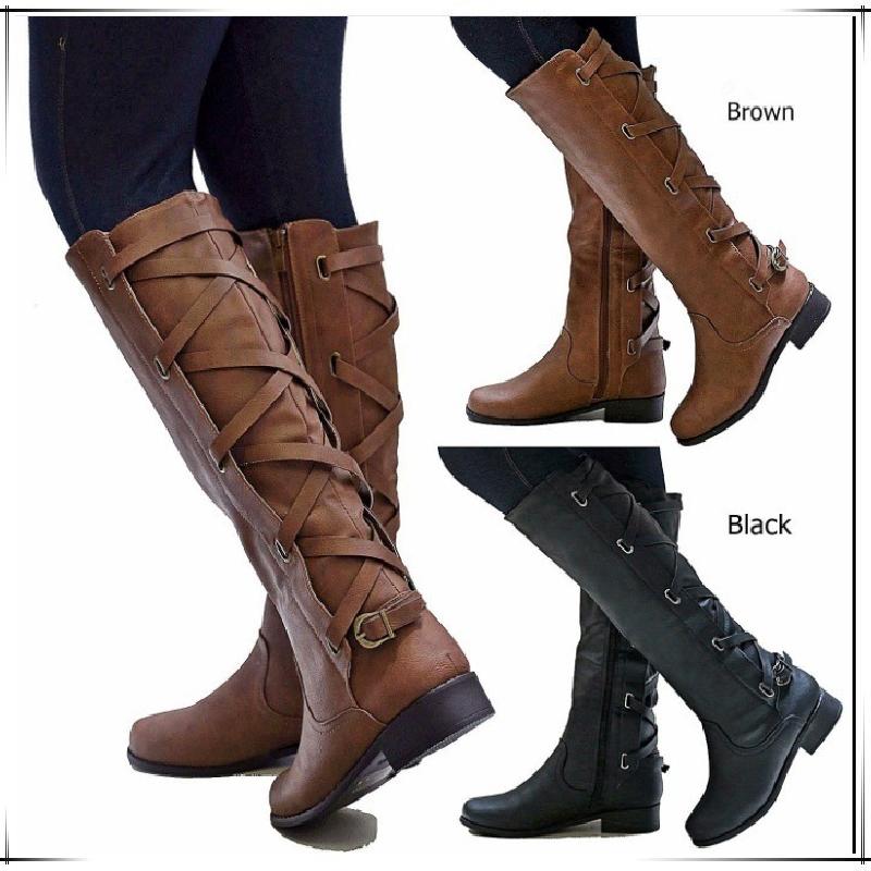 Bottes femme en PU artificiel - Ref 3355578