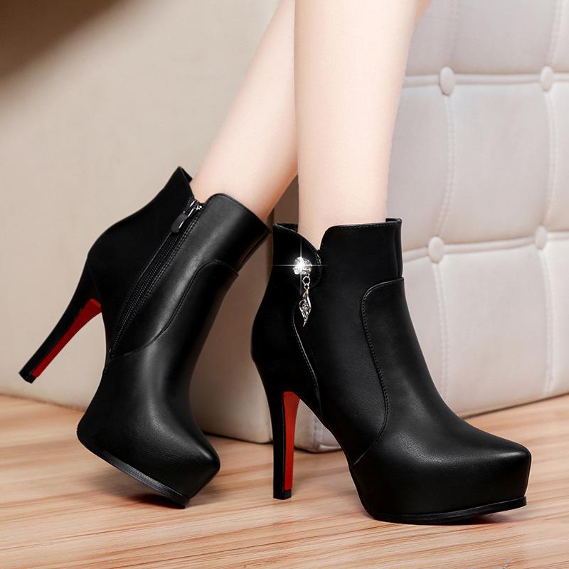 Bottes femme en PU artificiel - Ref 3355614