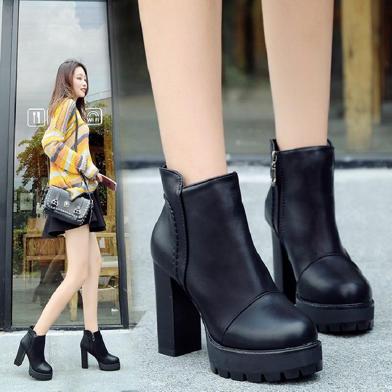 Bottes femme en PU artificiel - Ref 3355674