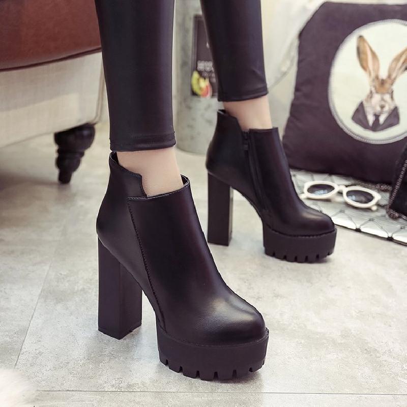 Bottes femme en PU artificiel - Ref 3355715