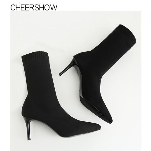 Bottes hiver pour femme CHEERSHOW Semelles en Caoutchouc - Ref 3246154