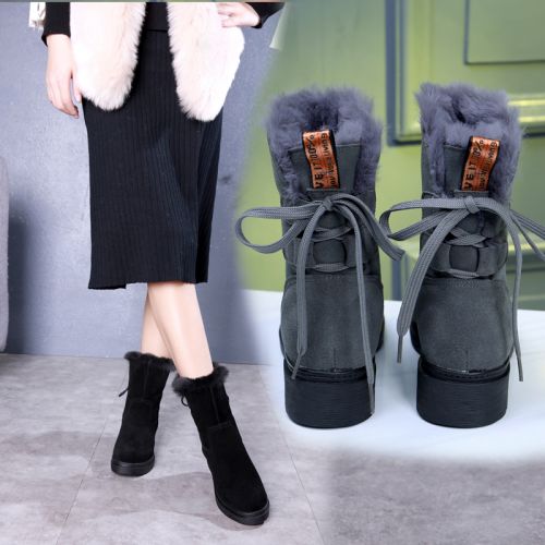 Bottes hiver pour femme NINERONGDEER Semelles en Caoutchouc - Ref 3246173