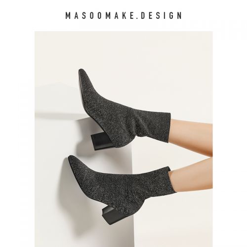 Bottes hiver pour femme MASOOMAKE Semelles en Caoutchouc - Ref 3246804