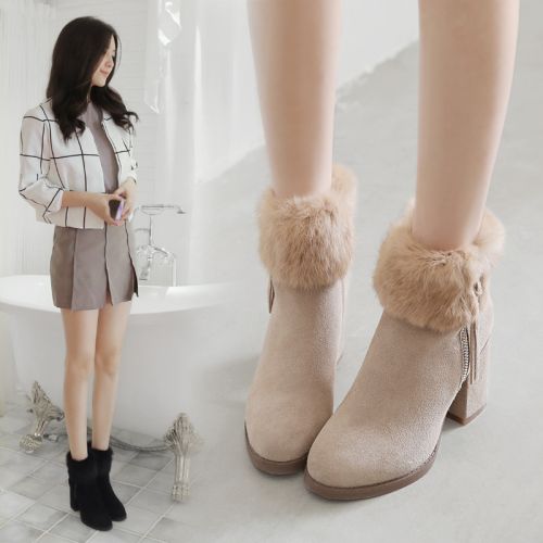 Bottes hiver pour femme Semelles en Caoutchouc - Ref 3248226