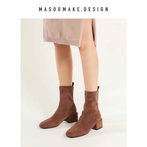 Bottes hiver pour femme MASOOMAKE Semelles en Caoutchouc - Ref 3248297
