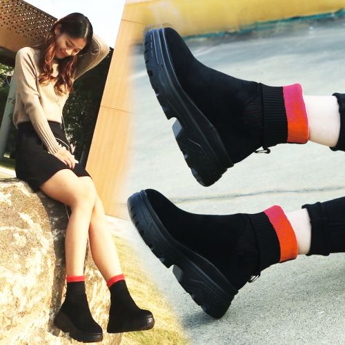 Bottes hiver pour femme Semelles en Caoutchouc moussant - Ref 3248512