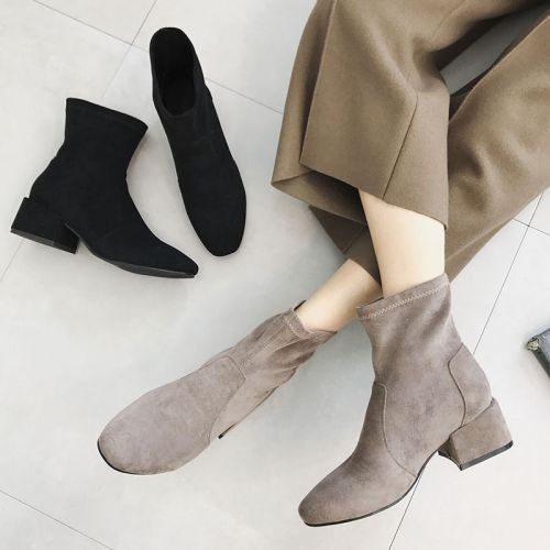 Bottes mi-saison femme Semelles en Caoutchouc - Ref 3249497