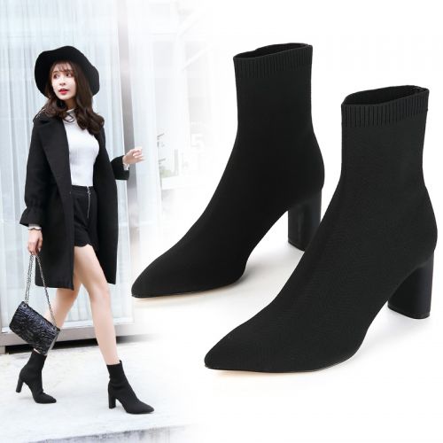 Bottes mi-saison femme SANDGGDB Semelles en Caoutchouc - Ref 3249546