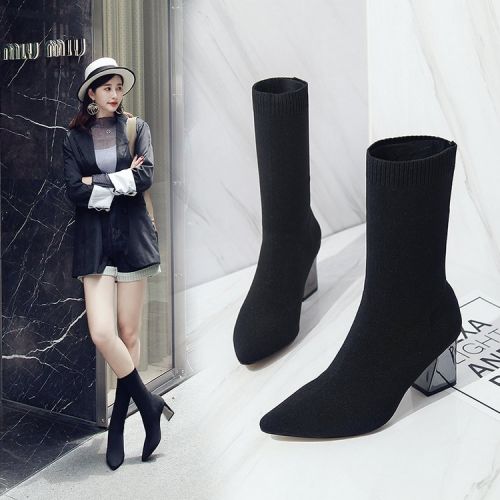 Bottes mi-saison femme Semelles en Caoutchouc - Ref 3249547