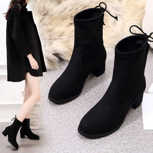 Bottes mi-saison femme Semelles en Caoutchouc - Ref 3249573