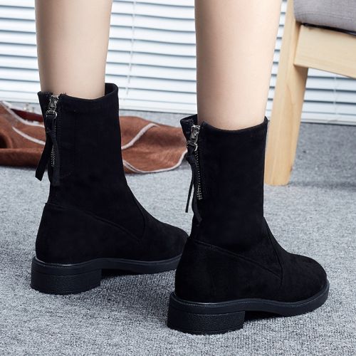 Bottes mi-saison femme MDJSE Semelles en Caoutchouc - Ref 3249590