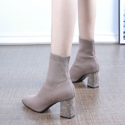 Bottes mi-saison femme Semelles en Caoutchouc - Ref 3249653