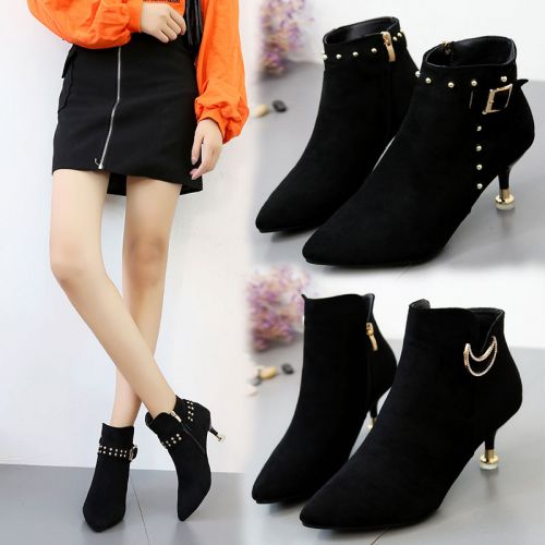 Bottes mi-saison femme Semelles en Caoutchouc - Ref 3249676