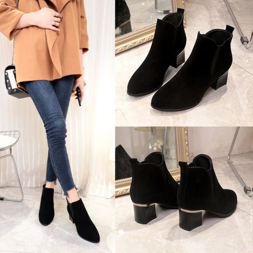 Bottes mi-saison femme BORUISHU BAI YUSHU Semelles en Caoutchouc - Ref 3249687
