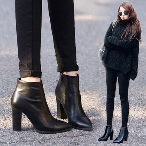 Bottes mi-saison femme Semelles en Caoutchouc - Ref 3249692