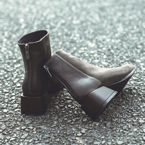 Bottes mi-saison femme Semelles en Caoutchouc - Ref 3249741