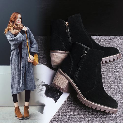 Bottes mi-saison femme Semelles en Caoutchouc - Ref 3249855