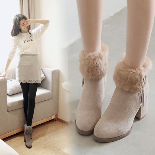 Bottes mi-saison femme Semelles en Caoutchouc - Ref 3249927