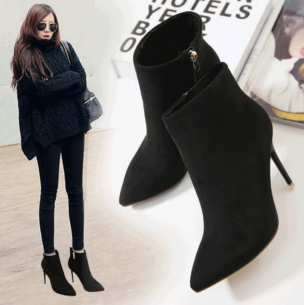 Bottes mi-saison femme Semelles en Caoutchouc - Ref 3249938