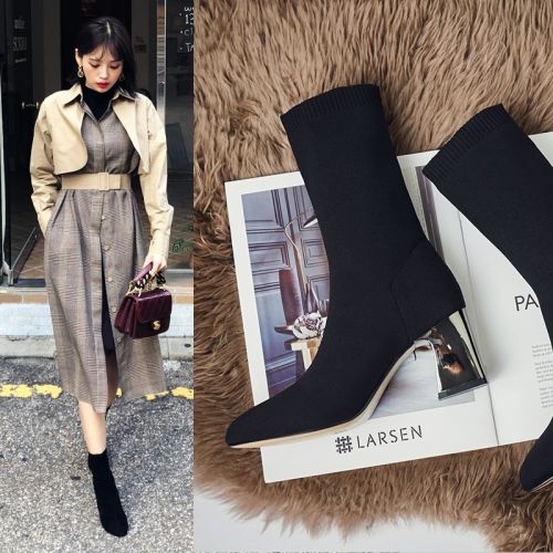 Bottes mi-saison femme Semelles en Caoutchouc - Ref 3250014