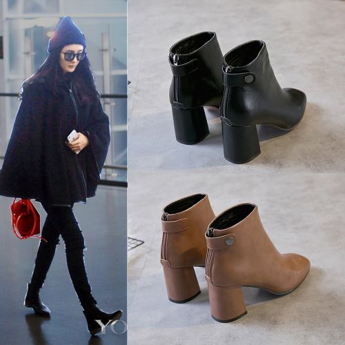 Bottes mi-saison femme POOQ Semelles en Caoutchouc - Ref 3250096