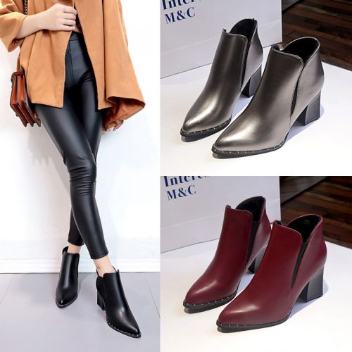 Bottes mi-saison femme Semelles en Caoutchouc - Ref 3250186