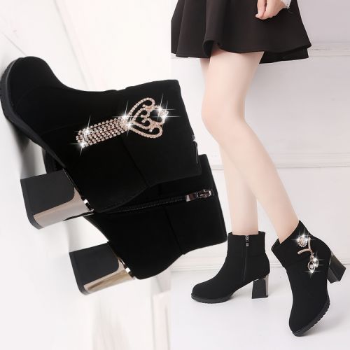 Bottes mi-saison femme Semelles en Caoutchouc - Ref 3250302