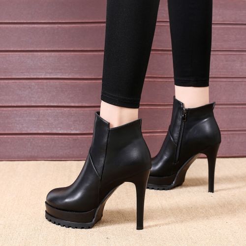 Bottes mi-saison femme Semelles en Caoutchouc - Ref 3250359