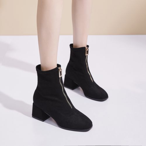 Bottes mi-saison femme Semelles en Caoutchouc - Ref 3250417