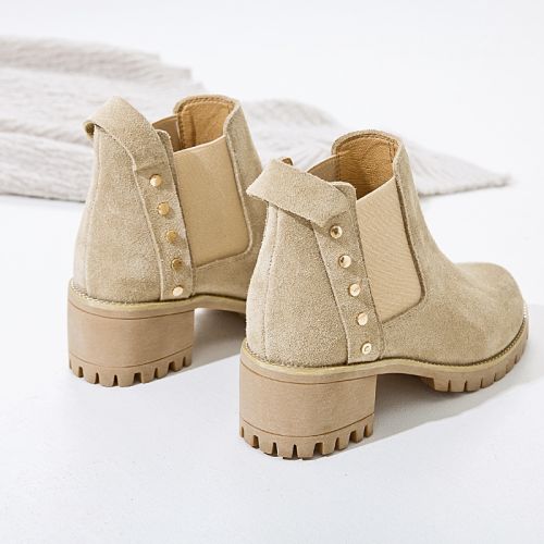Bottes mi-saison femme OUUMEIS Semelles en Caoutchouc - Ref 3250426