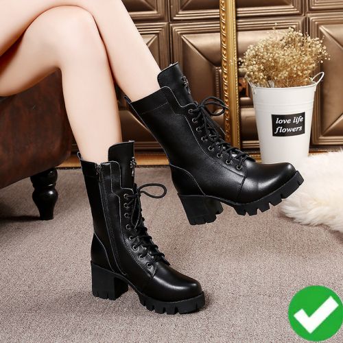 Bottes mi-saison femme Semelles en Caoutchouc - Ref 3250467