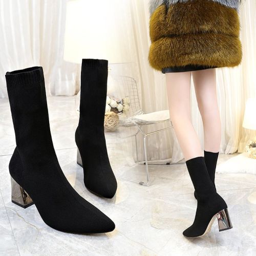 Bottes mi-saison femme Semelles en Caoutchouc - Ref 3250623