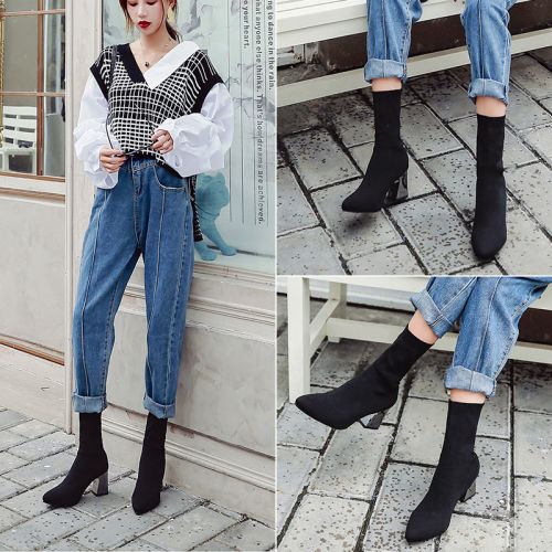 Bottes mi-saison femme MEICENEBO Semelles en Caoutchouc - Ref 3250696