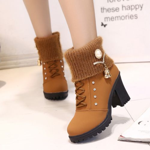 Bottes mi-saison femme Semelles en Caoutchouc - Ref 3250712