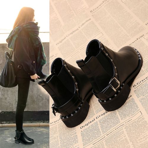 Bottes mi-saison femme FURREZIO Semelles en Caoutchouc - Ref 3250794