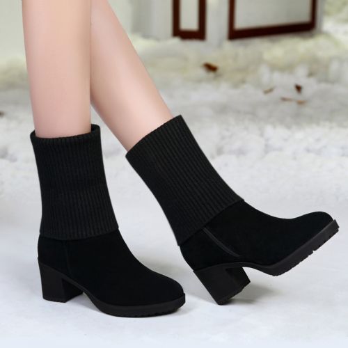 Bottes mi-saison femme Semelles en Caoutchouc - Ref 3250816