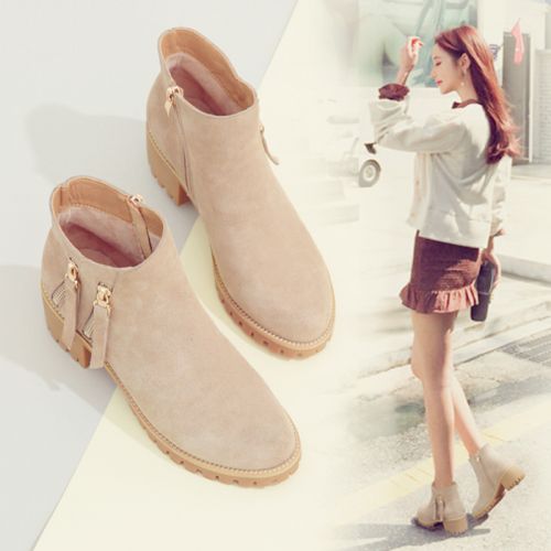 Bottes mi-saison femme OUUMEIS Semelles en Caoutchouc - Ref 3250849