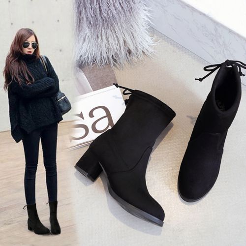 Bottes mi-saison femme Semelles en Caoutchouc - Ref 3250856