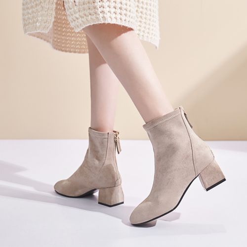 Bottes mi-saison femme XIEFURN Semelles en Caoutchouc - Ref 3250944