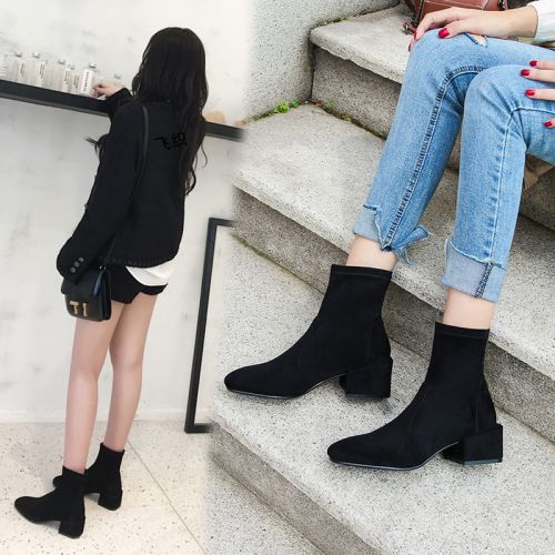 Bottes mi-saison femme Semelles en Caoutchouc - Ref 3251020