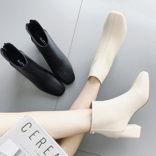 Bottes mi-saison femme CHAOXIEKU Semelles en Caoutchouc - Ref 3251137