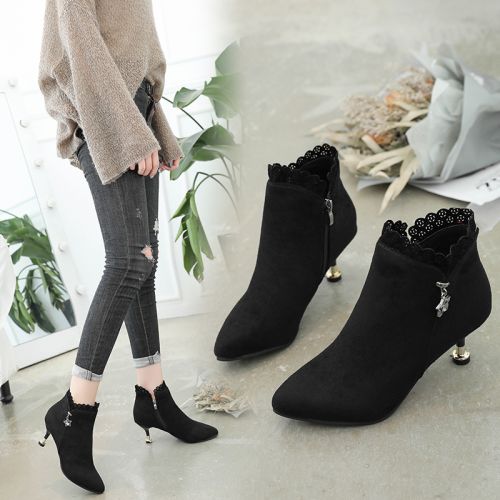 Bottes mi-saison femme WESICACO Semelles en Caoutchouc - Ref 3251141