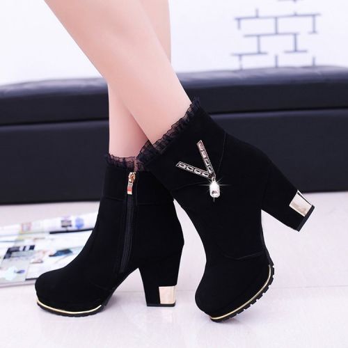 Bottes mi-saison femme Semelles en Caoutchouc - Ref 3251245