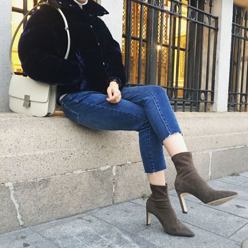 Bottes mi-saison femme CHRISTINE SHEII Semelles en Caoutchouc - Ref 3251392