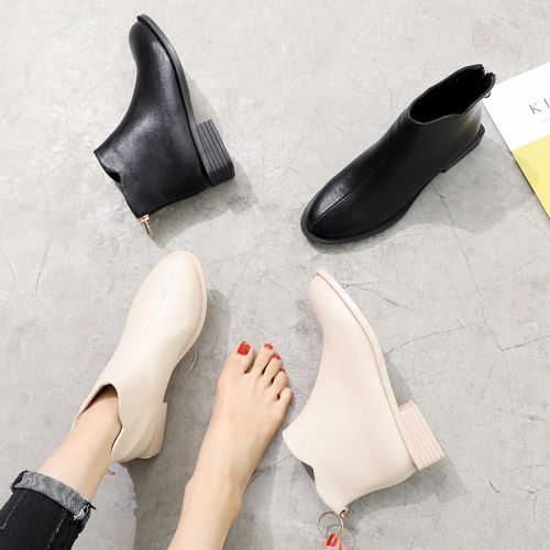 Bottes mi-saison femme CHAOXIEKU Semelles en Caoutchouc - Ref 3251453
