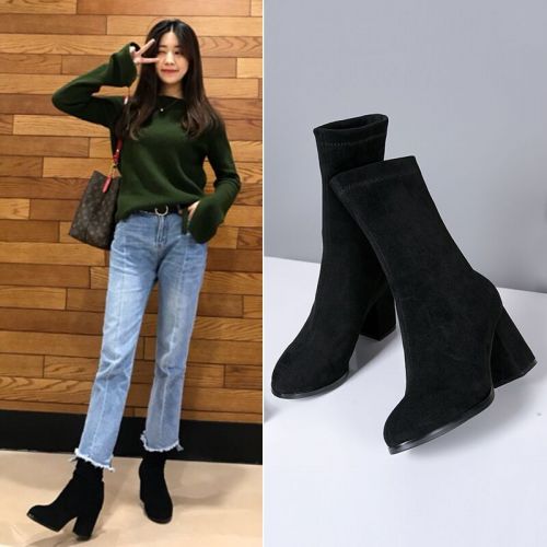 Bottes mi-saison femme Semelles en Caoutchouc - Ref 3251502
