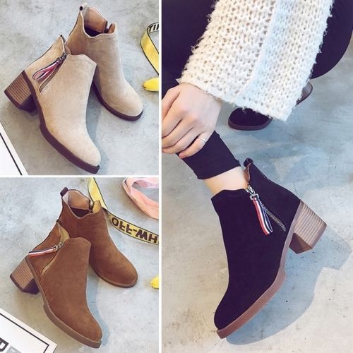 Bottes mi-saison femme Semelles en Caoutchouc - Ref 3251539