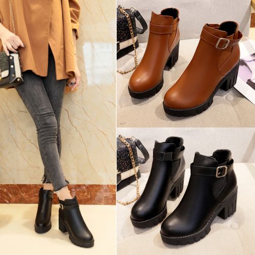 Bottes mi-saison femme Semelles en Caoutchouc - Ref 3251582