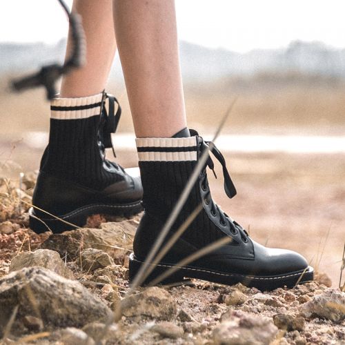 Bottes mi-saison femme Semelles en Caoutchouc - Ref 3251763